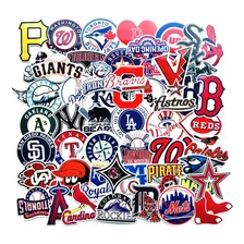 Pegatinas Stickers Béisbol Equipos Baseball Mlb Logos 50 Pzs