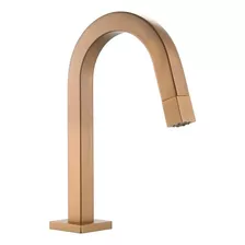 Torneira Lavatório Slim Tube Quadrada Baixa Rose-gold Luxo