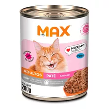 Lata Max Cat Salmão Alimento Úmido 280g