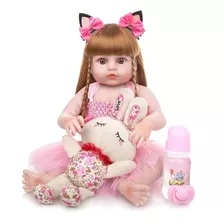 Bebê Reborn Boneca Menina Realista + Enxoval Completo