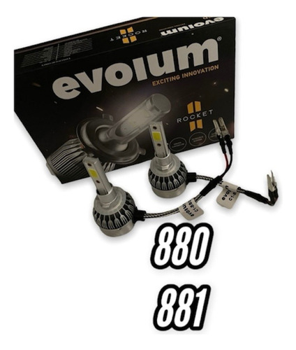 Kit Focos Led Evolum Rocket 8500 H11/h7/h1/h3/9005/9006/h16 Foto 8