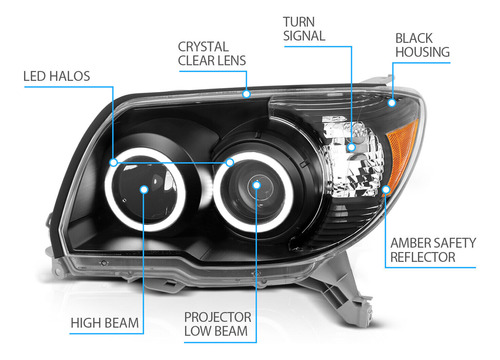 Par Faro Negro Led Toyota 4runner Limited 2006 4.7l Foto 4