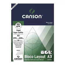 Bloco Desenho Sulfite 180g A3 20 Folhas - Canson