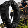 Extensão 30metros Cabo Pp Reforçada Obra Profissional 10/20a Preto 127/220v