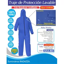 Traje De Protección Lavable Máxima Seguridad Y Confort