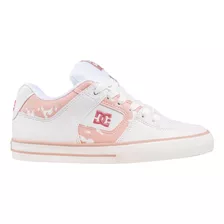 Zapatillas Dc Shoes Modelo Pure Blanco Rosa Exclusiva Mujer