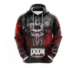 Disfraz 3d De Eternal Doom Game Con Capucha Y Sudadera