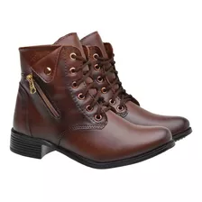 Bota Coturno Feminino Cano Curto Outono Inverno Linda