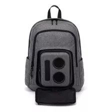 Super Real Business Mochila Con Altavoz Bluetooth Con Altav. Color Gris