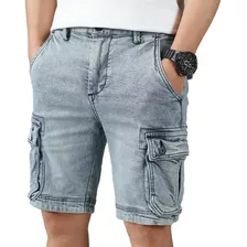 Pantalones Cortos Vaqueros De Bolsillo Para Hombres