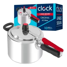 Panela De Pressão Clock Original Prata 4,5 Litros