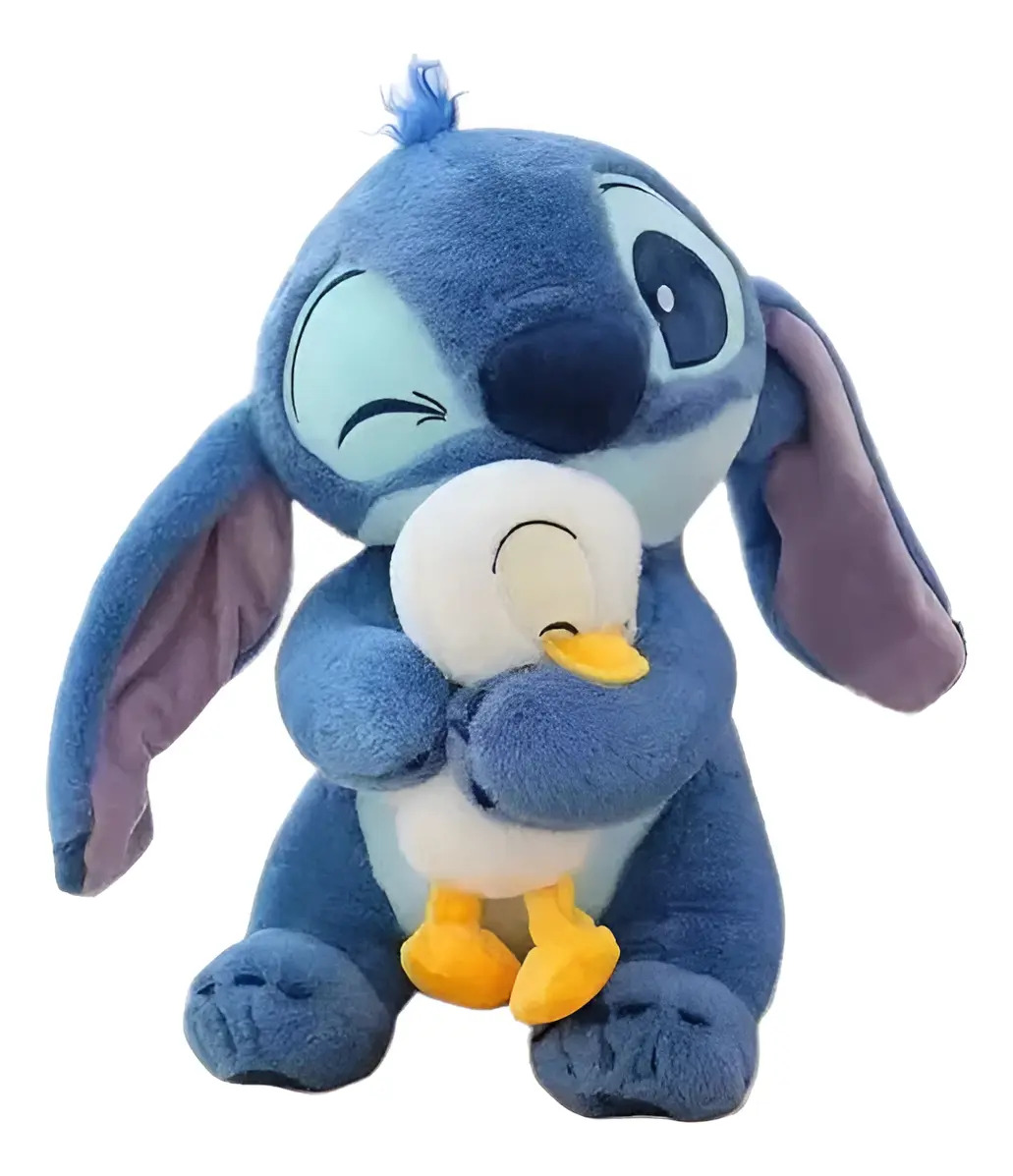 Peluche Stitch Con Pato Kawaii 20 Cm Para Niños
