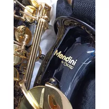  Saxofone Mendini Alto, Lacado Dorado Con Sintonizador