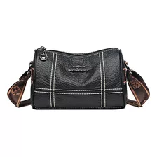 Bolso Cruzado De Piel Auténtica Para Mujer, Bandolera De