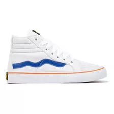 Tênis Mad Rats Hi Top Old School Pu Branco Azul Original Nfe