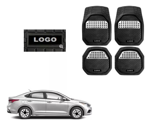 Foto de Tapetes 4pz Bandeja 3d Logo Hyundai Accent Sedan 2018 - 2022