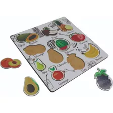 Tabuleiro Jogo Encaixe Didático Pedagódico Fruta Frutas