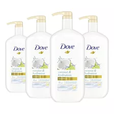 Dove Ultra Care Champú Coco E Hidratación, Paquete De 4, .