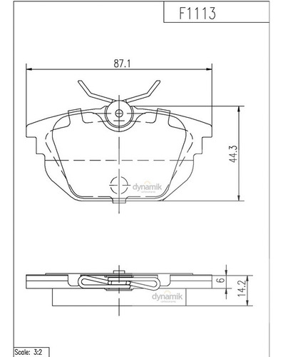 Balatas Bajos Metales Traseras Dynamik 145 L4 2.0l 96/00 Foto 2