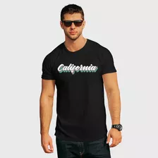 Camiseta Estampada Masculina Califórnia Premium 100% Algodão