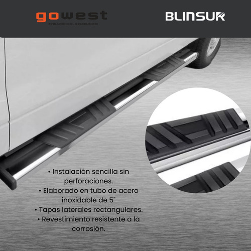 Estribos Serie 300 Acero Inox Mitsubishi L200 2016 - 2022 Foto 3