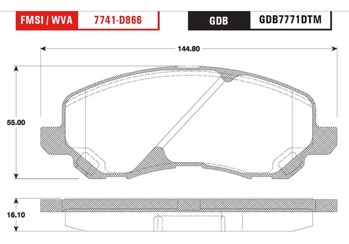 Kit Balatas D/t Ceramica Trwp Caliber Sxt 2.4 2010 Foto 2