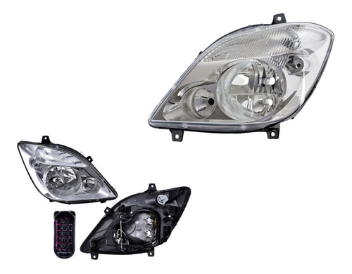 Par De Faros Depo Mercedes Benz Sprinter 2009 2010 2011 2012 Foto 4