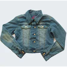 Chaqueta De Jean Manga Larga Botones Talla L 