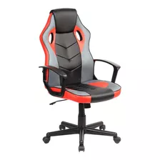 Sillón Ads Gamer Forks Plus Reclinable Color Rojo Material Del Tapizado Curpiel