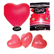 100 Globos Latex Corazón Rojo 10 Pulgadas Infla Hasta 25 Cm