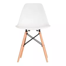 Silla De Comedor Eames, Estructura Color Blanco, 1 Unidad Color De La Estructura De La Silla Blanco