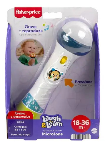 Fisher-price Aprender E Brincar Brinquedo Para Bebês Microfone Para Crianças A Partir De 18 Meses Colorido