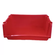 Contenedor Plasticas Apilable Reforzadas Gavetero Colombraro Color Rojo