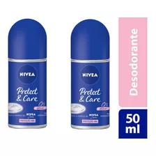 Kit 2x Desodorante Roll On Feminino Nivea Protect&care 50ml