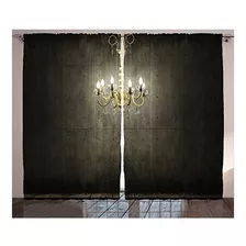 Grunge Decoración Cortinas De Ambesonne, Clásico Lámpara De 