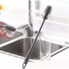 Escova Para Lavar Louça Garrafa Copo Mamadeira Taça Silicone