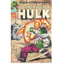 Colecao Historica O Incrivel Hulk N° 10 - Em Português - Editora Panini - Formato 17 X 26 - Capa Mole - Bonellihq Cx126 Dez23