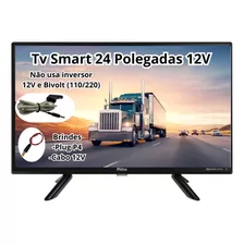 Tv Smart 12 Volts Caminhão Led Hd 24 Polegadas Digital 