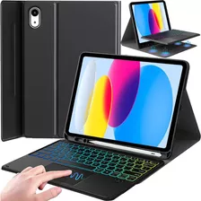 Funda+táctil Iluminado Teclado+ratón Para iPad 10 Gen.10.9''