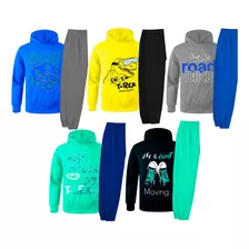 Kit 6 Peças De Moletom Infantil Masculino Inverno Menino