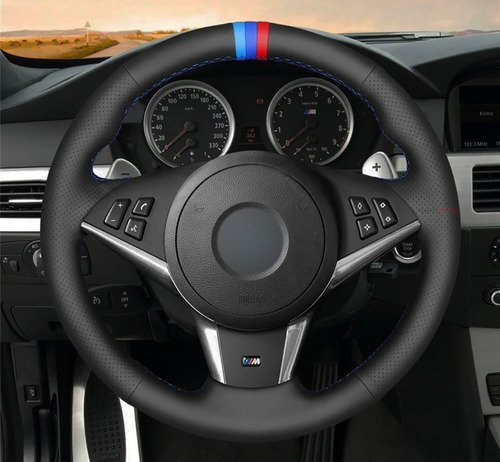 Funda Cubre Volante Bmw Serie 5 Serie 6 2003-2010 Piel Real Foto 2