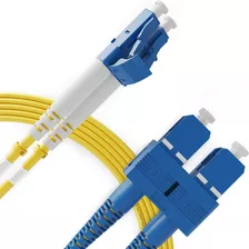 Cabo De Fibra Óptica Duplex 2,5m Monomodo 1.6mm Lc-upc Novo