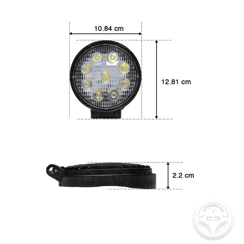 Par Faros 9 Led Con Estrobo Auxiliares 27w Jeep 4x4 Foto 3