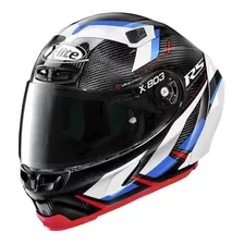 Capacete Fechado X-lite X 803 Rs Motormaster Branco Azul