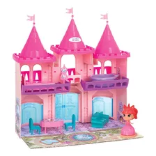 Castelo Princesas Pink Brinquedo Infantil Boneca Criança