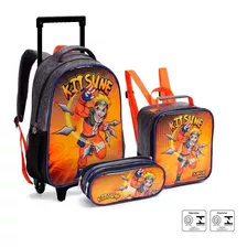 Kit Mochila Escolar Naruto Kitsune - Seanite