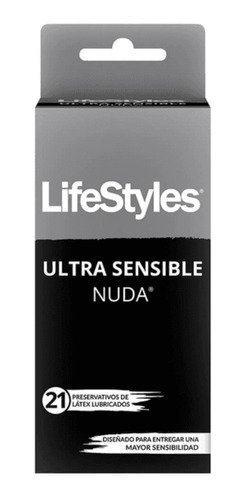 Preservativos Lifestyle 21 Unid Nuda Ultra Sensible Delgados