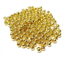 Separador Bola 4mm De Chapa De Oro 18k (50 Piezas)