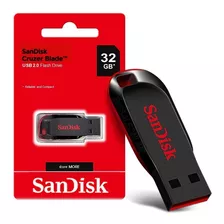 Pendrive Usb 32gb Sandisk Cruzer Blade Almacena Archivos