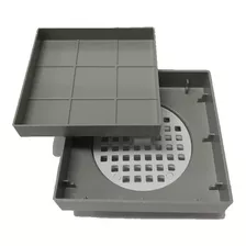 Ralo 10x10 Oculto Seca Piso/porcelanato Inteligente Branco Cor Cinza